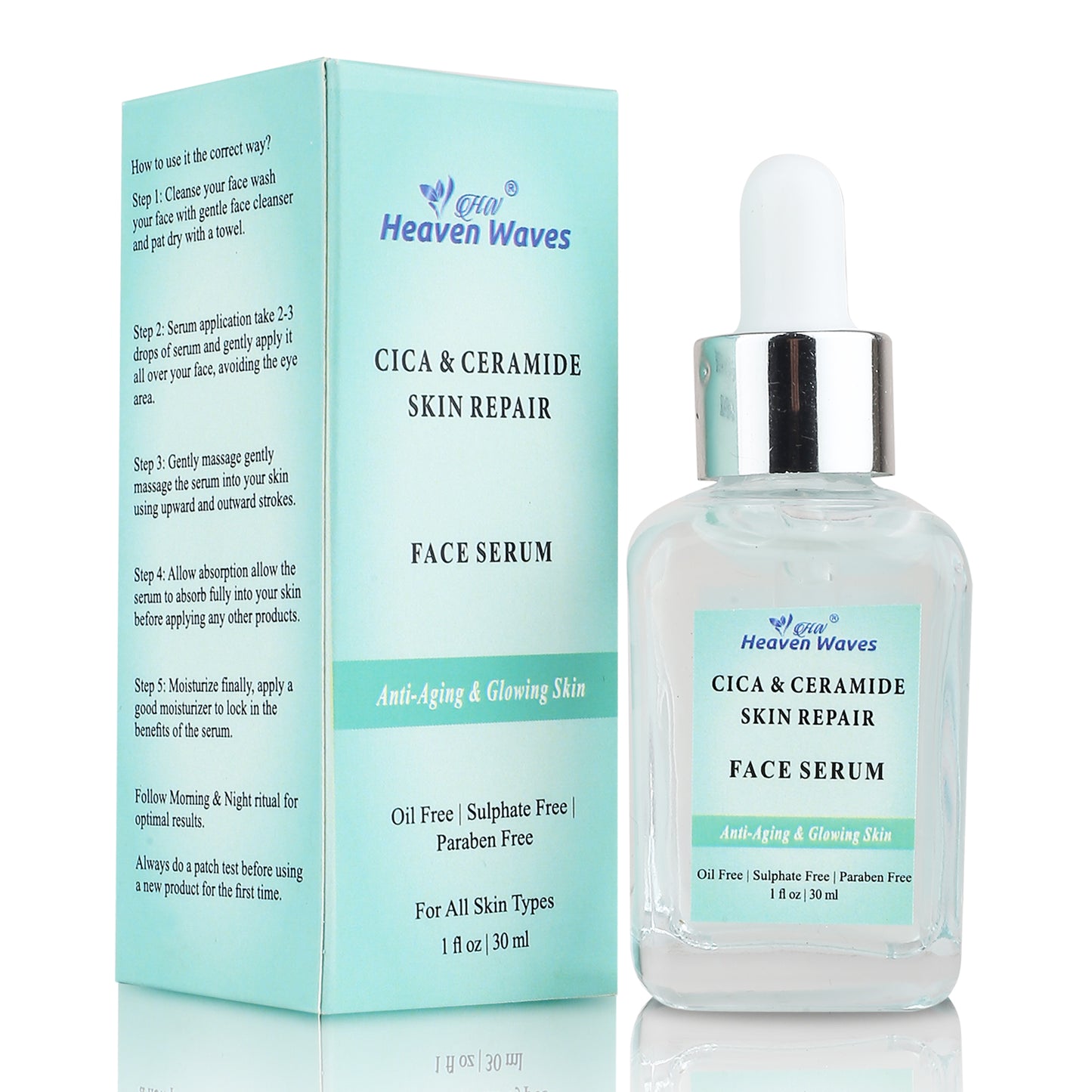 Heaven Waves Cica &amp; Ceramide Skin Repair Face Serum | 30ml