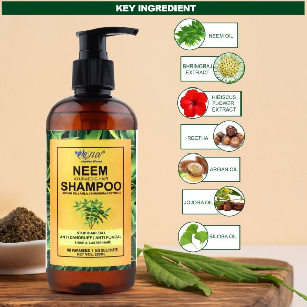 Key ingridients of heaven waves neem shampoo