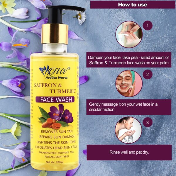 saffron and turmeric face wash