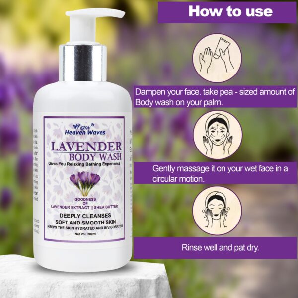 lavender body wash how to use